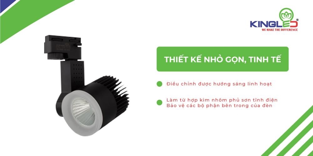 Đèn rọi ray 30W vỏ đen